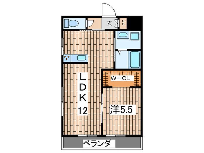 アルプ戸塚(1LDK/3階)の間取り写真