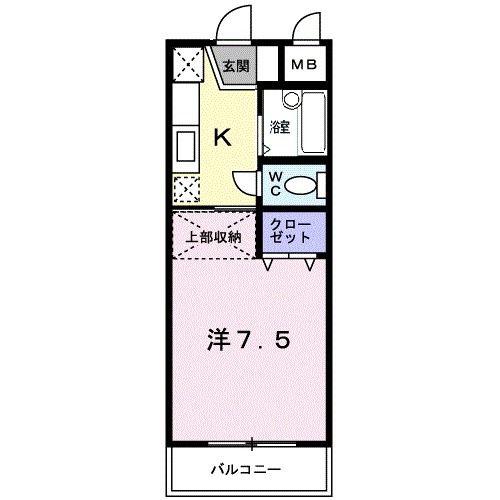 シャルマン外堀(1K/4階)の間取り写真