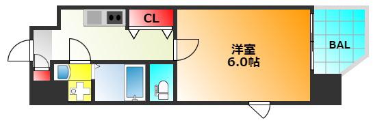 コリーナ(1K/3階)の間取り写真