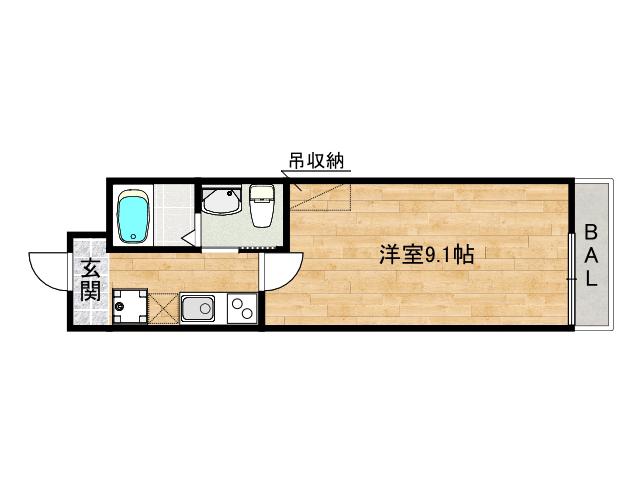 LA FESTA SAIIN(1K/3階)の間取り写真