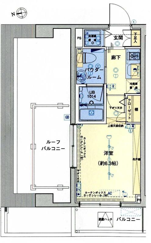 ブライズ品川大井(1K/7階)の間取り写真