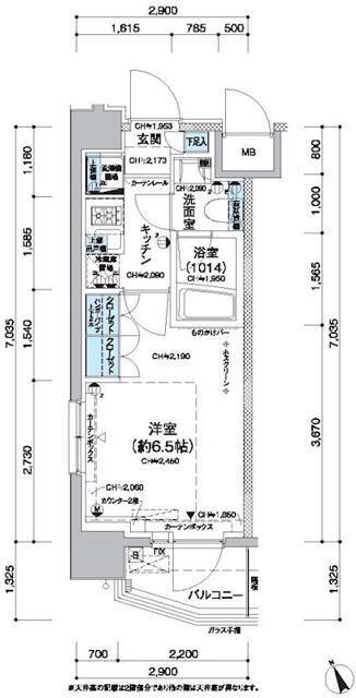 レジディア蒲田Ⅴ(1K/5階)の間取り写真
