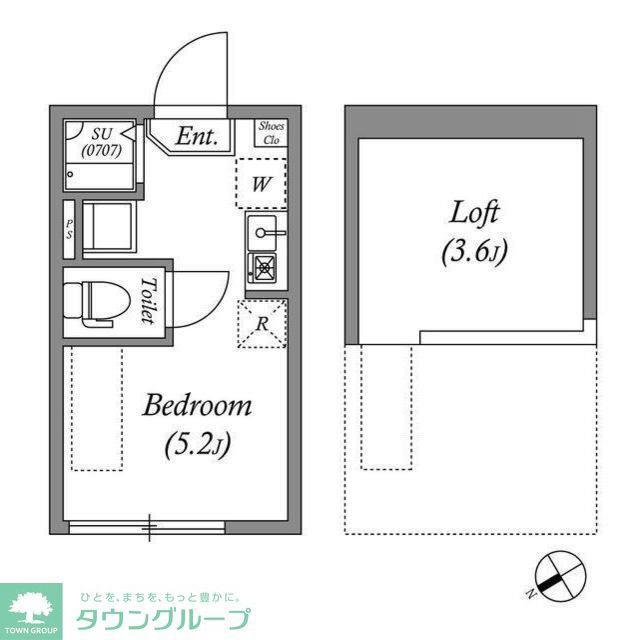 リバーサイドレジデンス大泉学園(ワンルーム/2階)の間取り写真