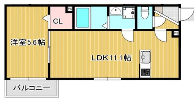 エトワール相模大野(1LDK/3階)の間取り写真