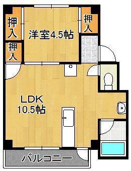 RENATUS上津役 II(1LDK/2階)の間取り写真