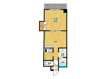 シティドミール(1DK/1階)の間取り写真