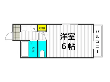 グレースコートイヌイ(1K/1階)の間取り写真