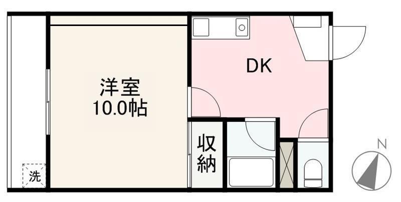 プレアール高松西町(1DK/3階)の間取り写真