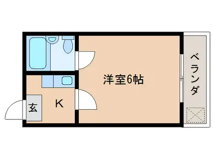 コーポ諏訪西大寺(1K/4階)の間取り写真