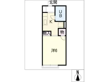 シティエクセル(1K/1階)の間取り写真