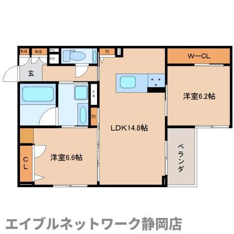 シャーメゾンステージ東鷹匠(2LDK/3階)の間取り写真