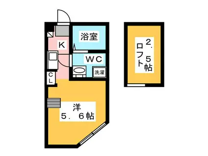 ビジュー上石神井レジデンス(1K/2階)の間取り写真