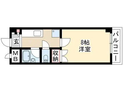 地下鉄桜通線 桜山駅 徒歩12分 4階建 築29年(1K/4階)の間取り写真