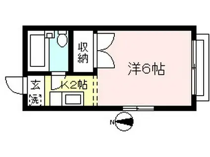 池田ハイツ(1K/1階)の間取り写真