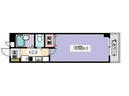 ホリホックイン八幡(1K/8階)の間取り写真