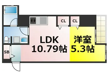 ゼウスニューヨーク5番街(1LDK/8階)の間取り写真