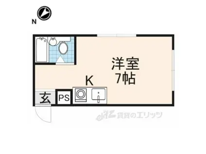シティハイム上村(ワンルーム/2階)の間取り写真