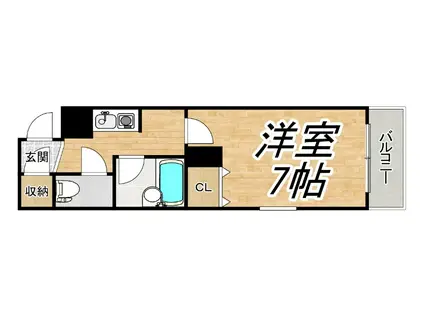 貴王天満橋(1K/4階)の間取り写真