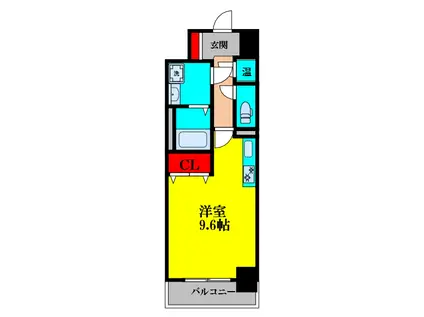 グレンパーク新大阪II(ワンルーム/4階)の間取り写真