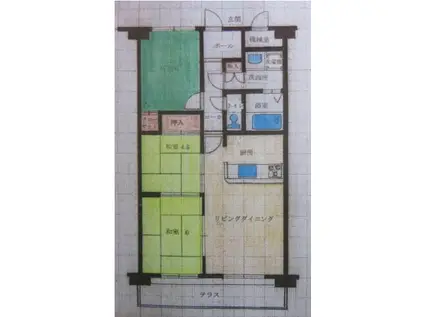 クリーンピア中地インター南(3LDK/2階)の間取り写真