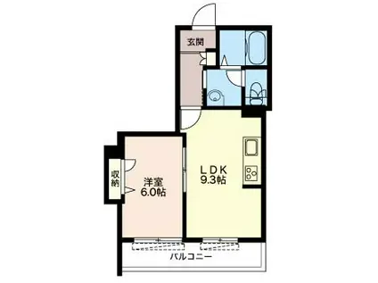 GRAND REVE(1LDK/1階)の間取り写真