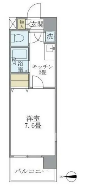 イーストコート芝 3階階 間取り