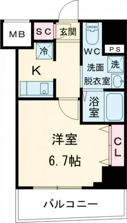 アイル プレミアム亀戸ノース 7階階 間取り