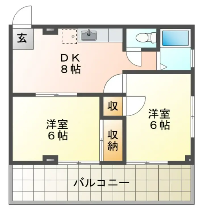 フローレス高尾 3階階 間取り