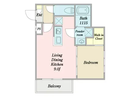 CHERIM野並(1LDK/3階)の間取り写真