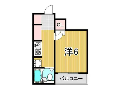 ハイツマツセ(1K/2階)の間取り写真