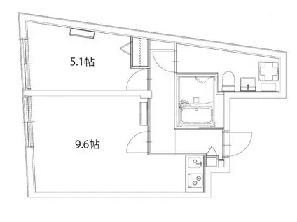 M-CITY中板橋(1LDK/2階)の間取り写真