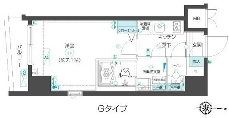 フェニックス市谷本村町 3階階 間取り