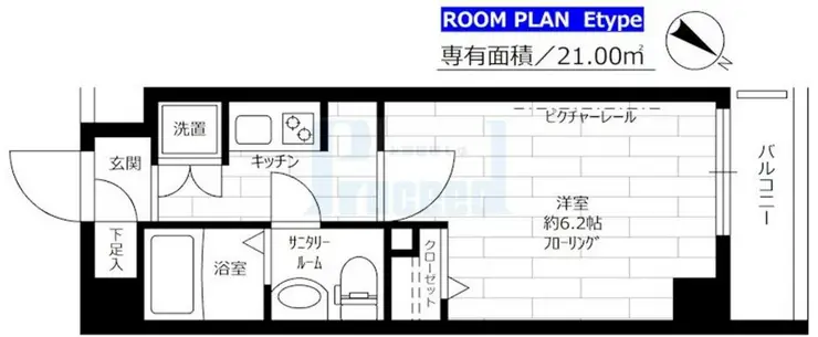 ステージファースト池袋アジールコート 5階階 間取り