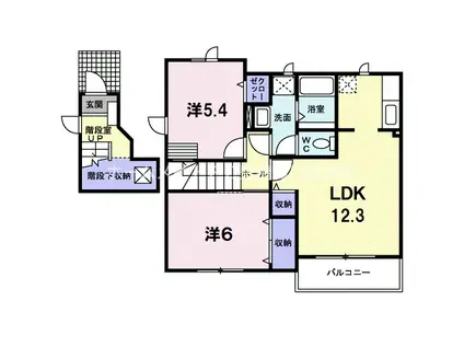 サンリットNIINOMI(2LDK/2階)の間取り写真