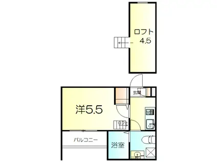 グラシア(1K/1階)の間取り写真