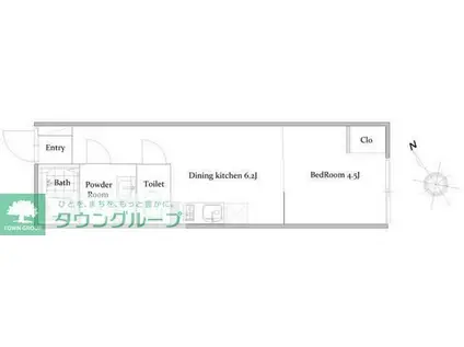 MIRAIZU(1DK/3階)の間取り写真