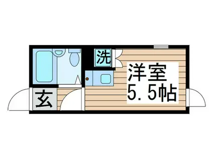 ゼネラルハイツ北千住(ワンルーム/1階)の間取り写真