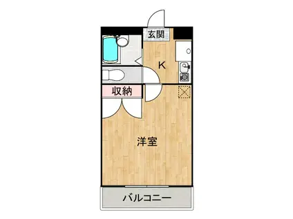 サンルーチェHARA(1K/2階)の間取り写真