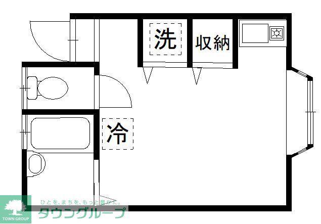 DMハイツ綱島(ワンルーム/1階)の間取り写真