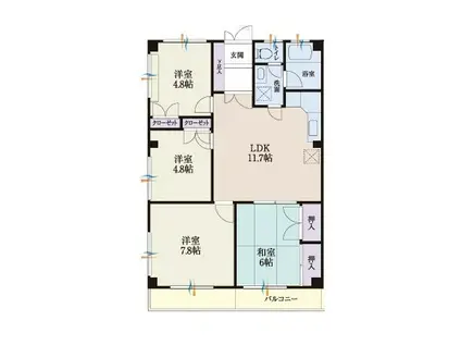 BCASAせんげん台RE-BORN(4LDK/3階)の間取り写真