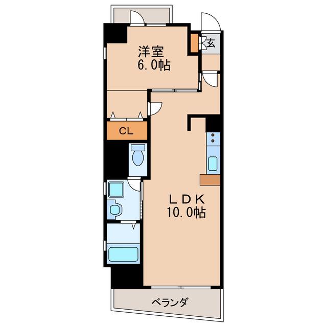 SK PLACE(1LDK/5階)の間取り写真
