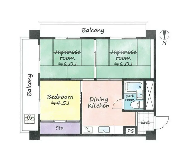 サンコーポたまがわ 6階階 間取り