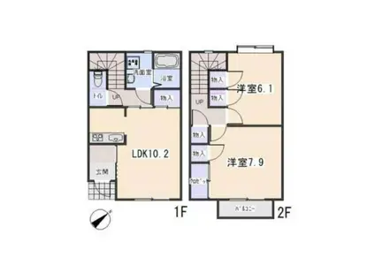 RIVERSIDEHAPPY ONE(2LDK/1階)の間取り写真