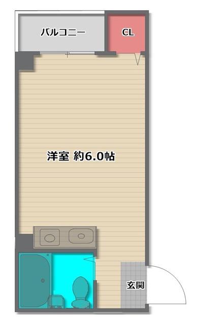 ラルゴハイツ(ワンルーム/1階)の間取り写真