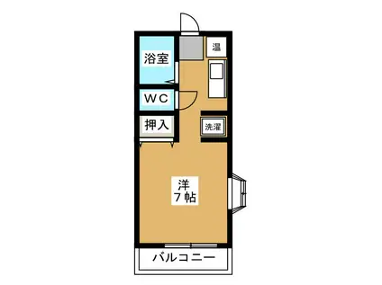 エレンシア円(1K/2階)の間取り写真