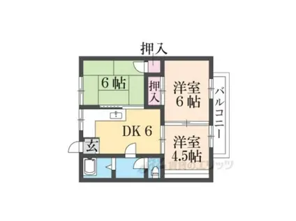 コーポGEN Ⅰ(3DK/2階)の間取り写真