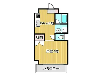 パティオ新栄(1DK/6階)の間取り写真
