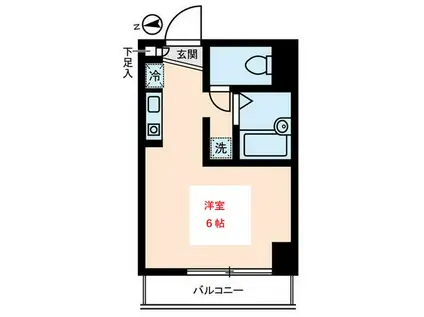 ラ・フロレスタ壱番館(ワンルーム/9階)の間取り写真