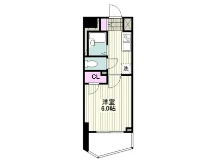 アルテシモアクアリンクヴィスタ(1K/9階)の間取り写真