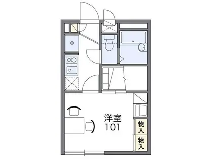 レオパレスアルテIII(1K/2階)の間取り写真